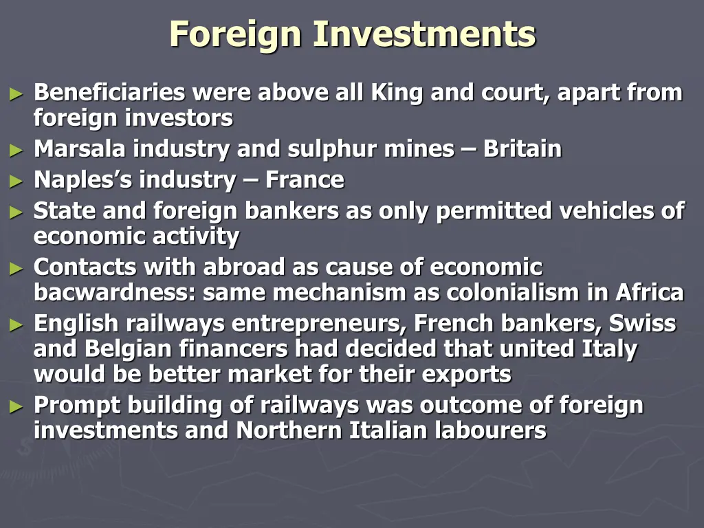 foreign investments