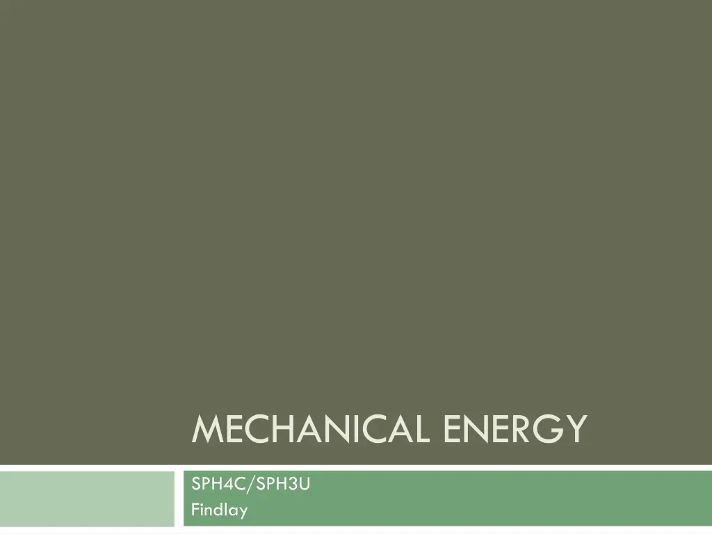 mechanical energy