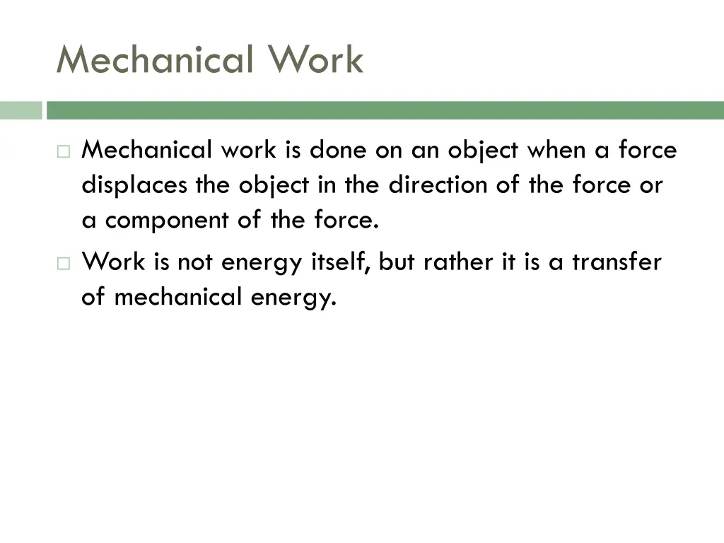 mechanical work