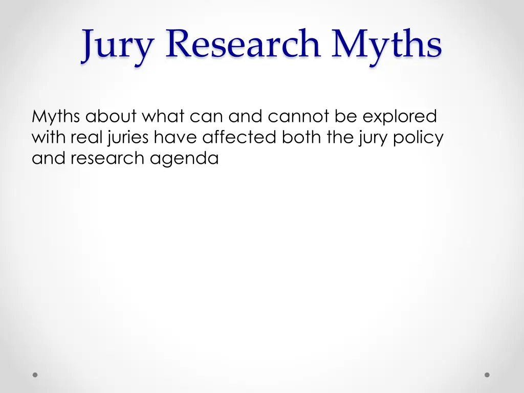 jury research myths