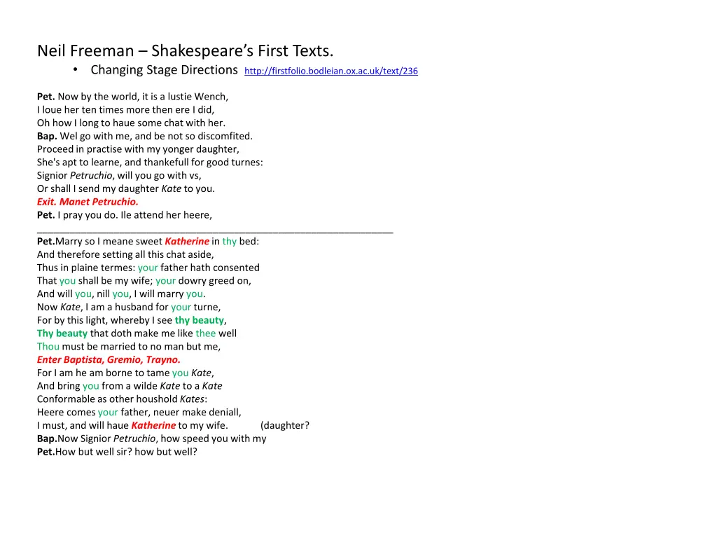 neil freeman shakespeare s first texts changing