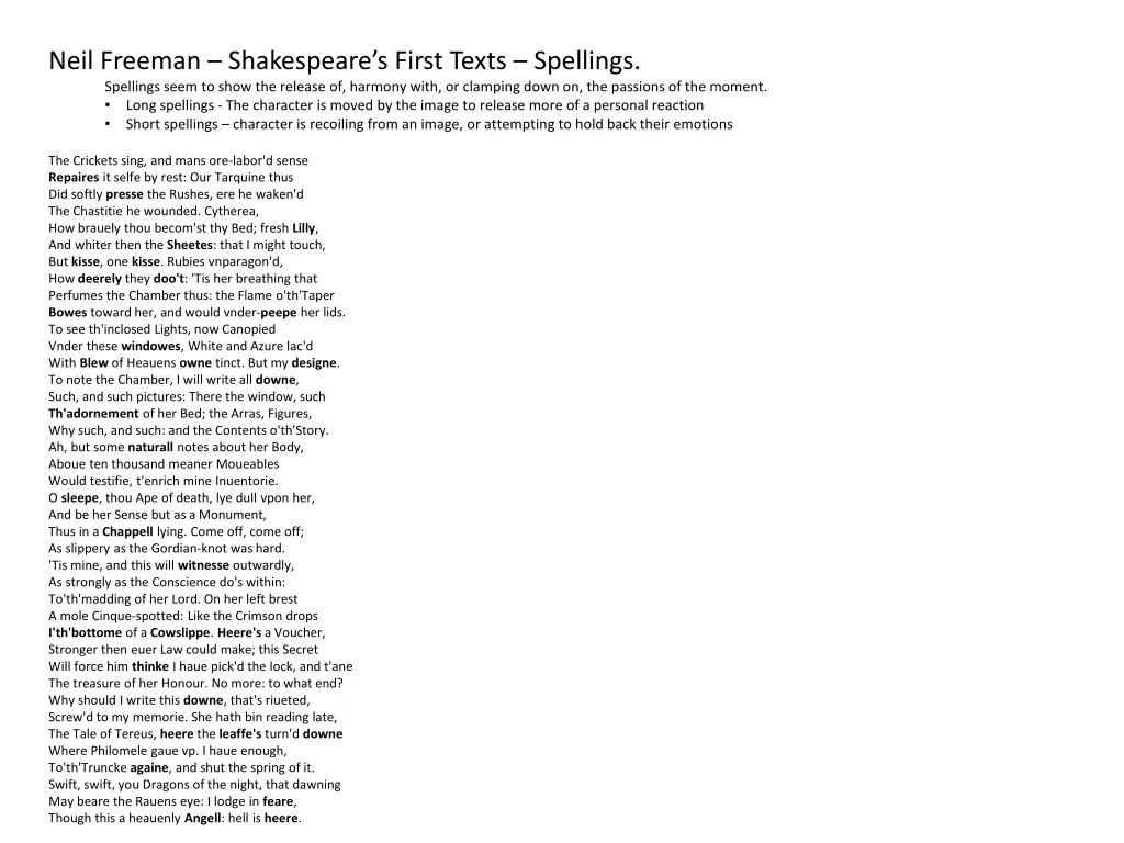 neil freeman shakespeare s first texts spellings