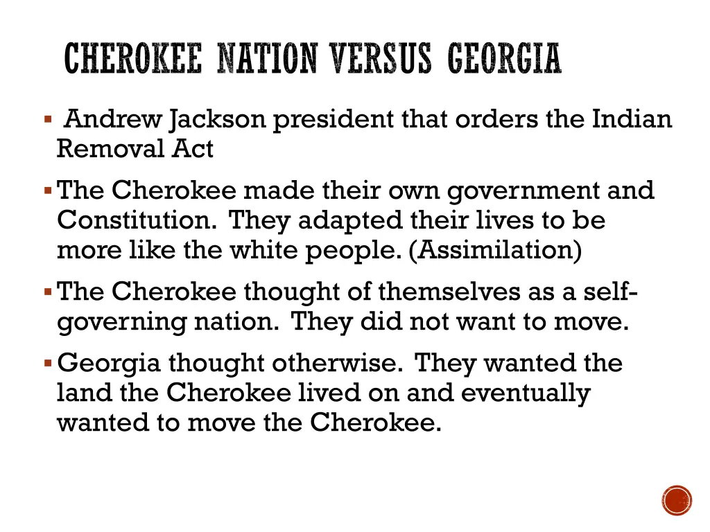 cherokee nation versus georgia