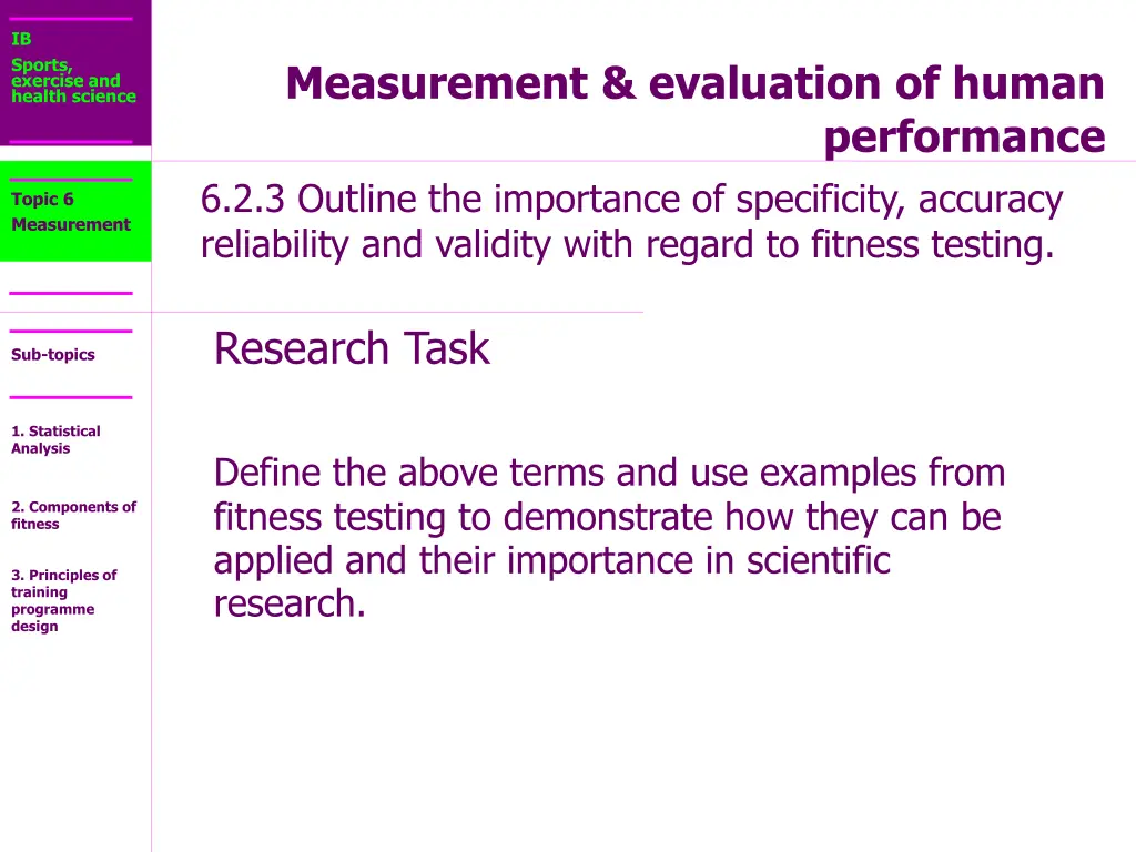 ib sports exercise and health science 16