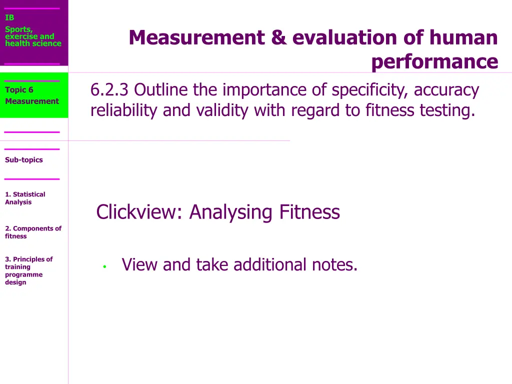 ib sports exercise and health science 17