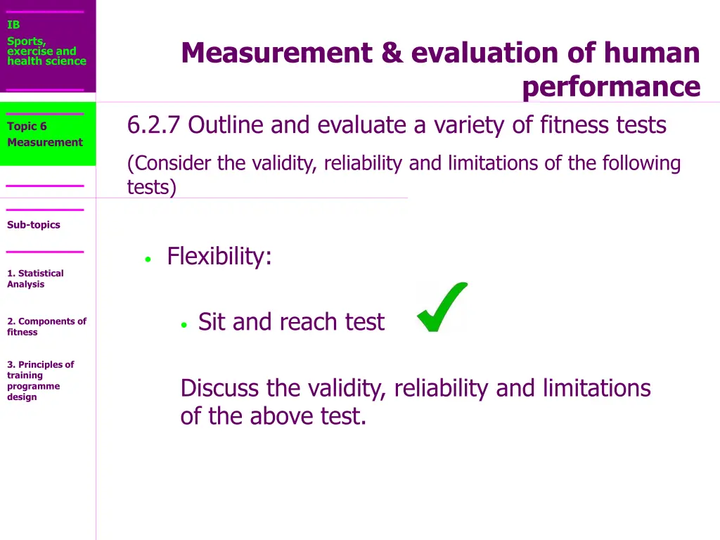 ib sports exercise and health science 25