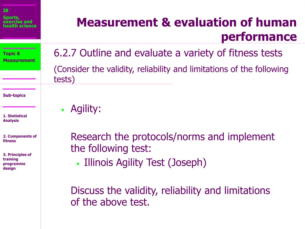 ib sports exercise and health science 27