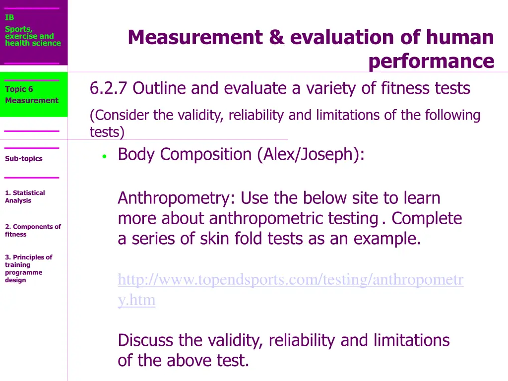 ib sports exercise and health science 31