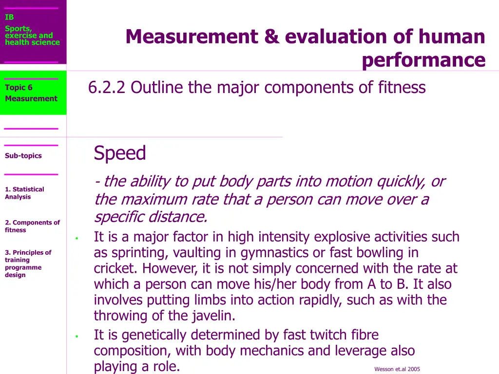 ib sports exercise and health science 6