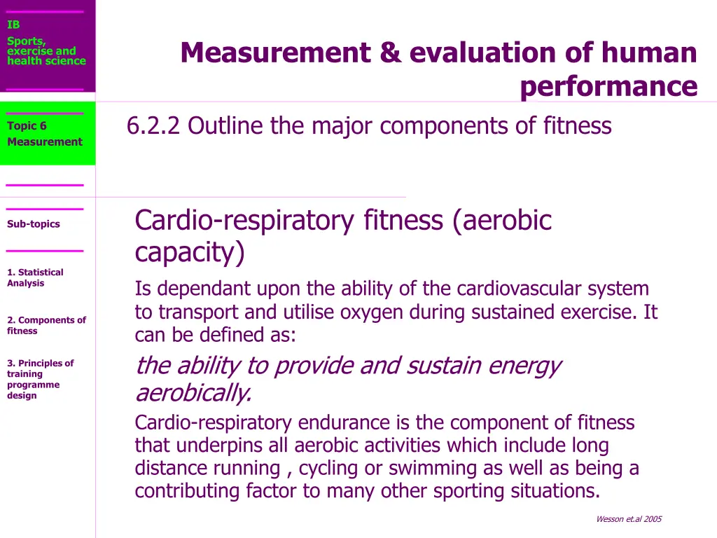 ib sports exercise and health science 8