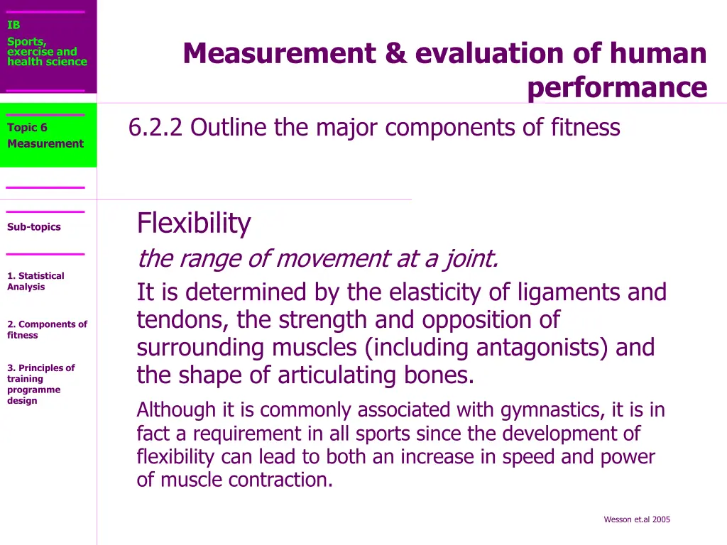 ib sports exercise and health science 9