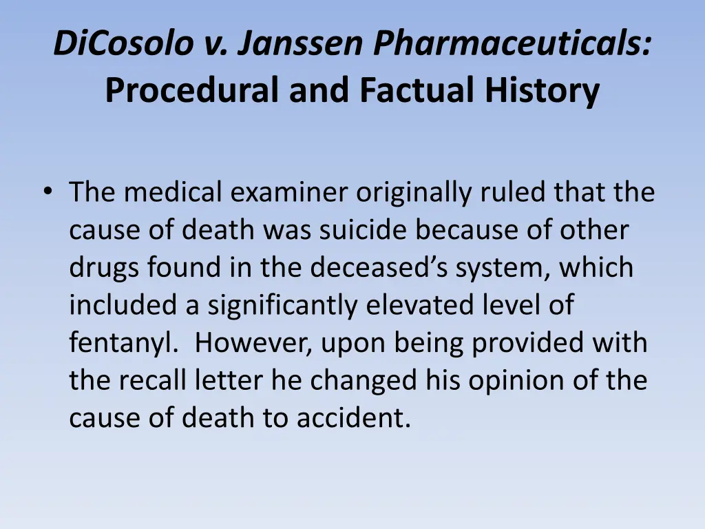 dicosolo v janssen pharmaceuticals procedural 1