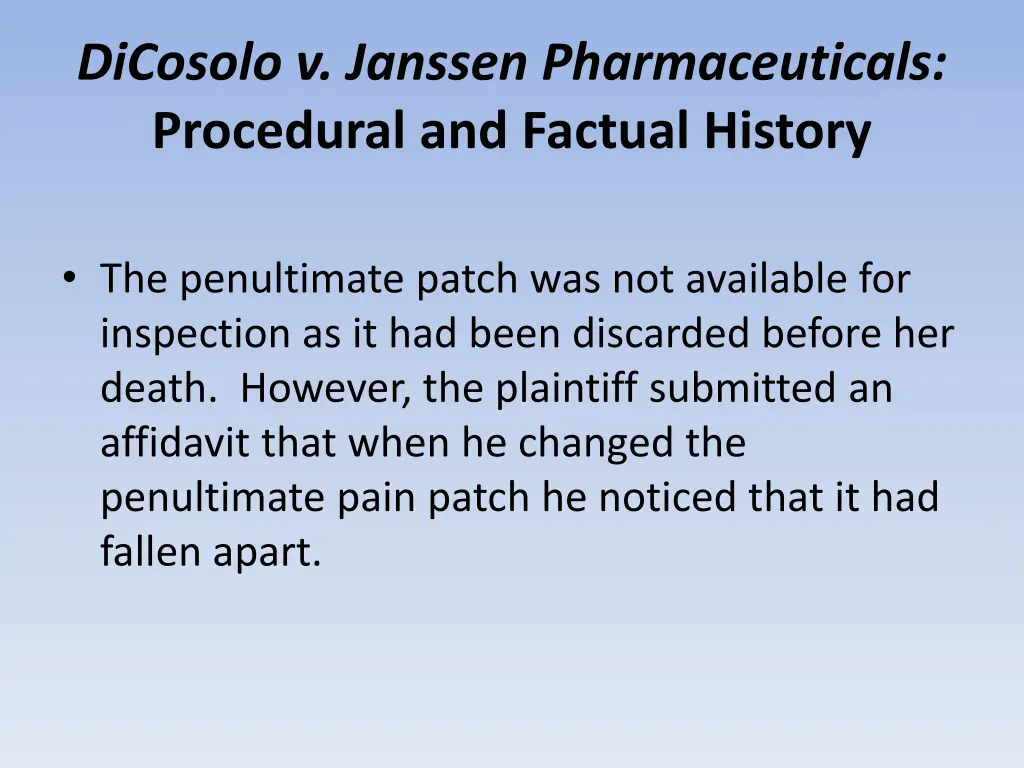 dicosolo v janssen pharmaceuticals procedural 3