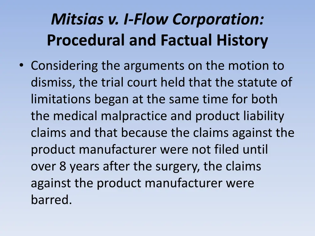 mitsias v i flow corporation procedural 11