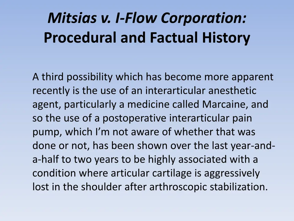 mitsias v i flow corporation procedural 2