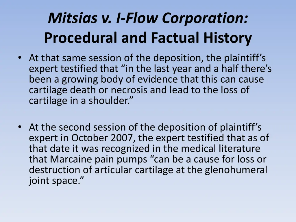 mitsias v i flow corporation procedural 3