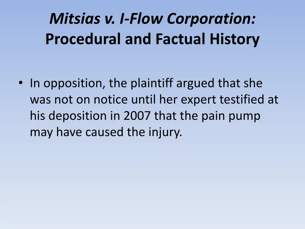 mitsias v i flow corporation procedural 8