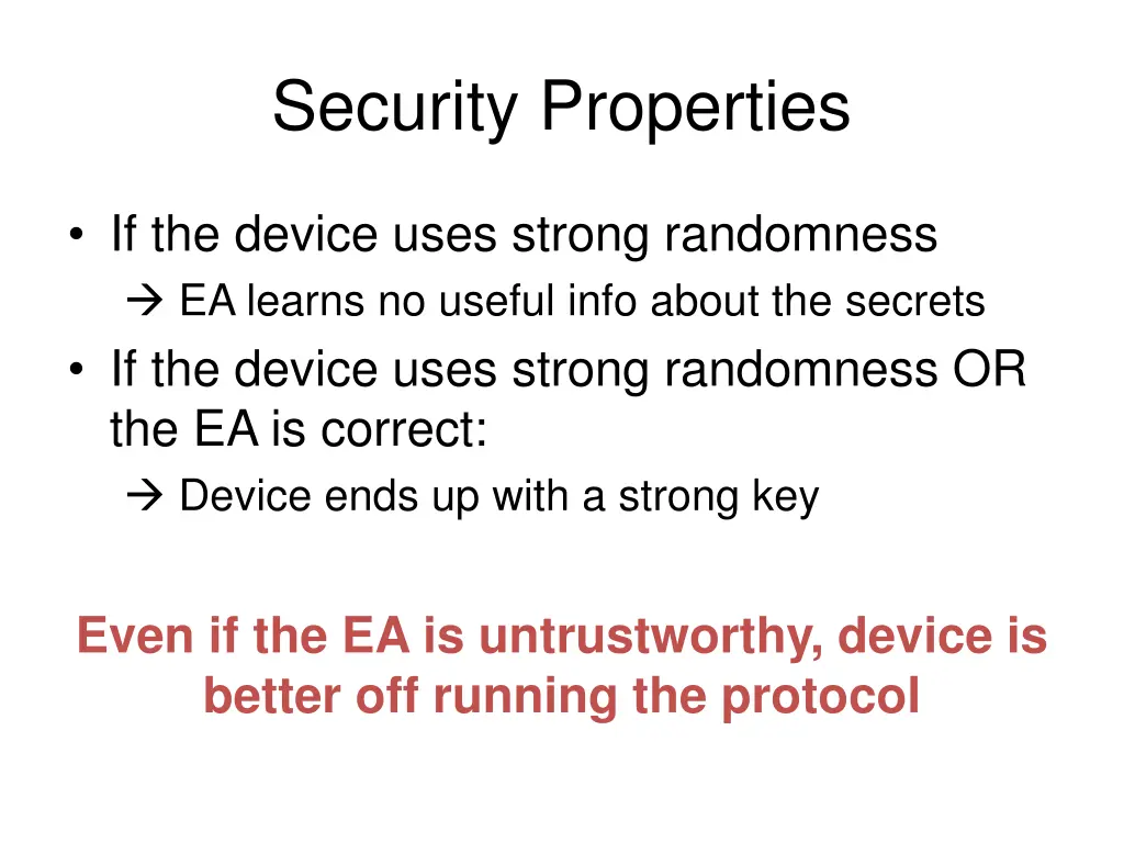 security properties