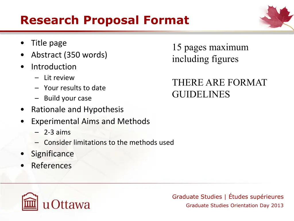 research proposal format