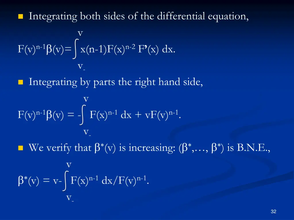 integrating both sides of the differential