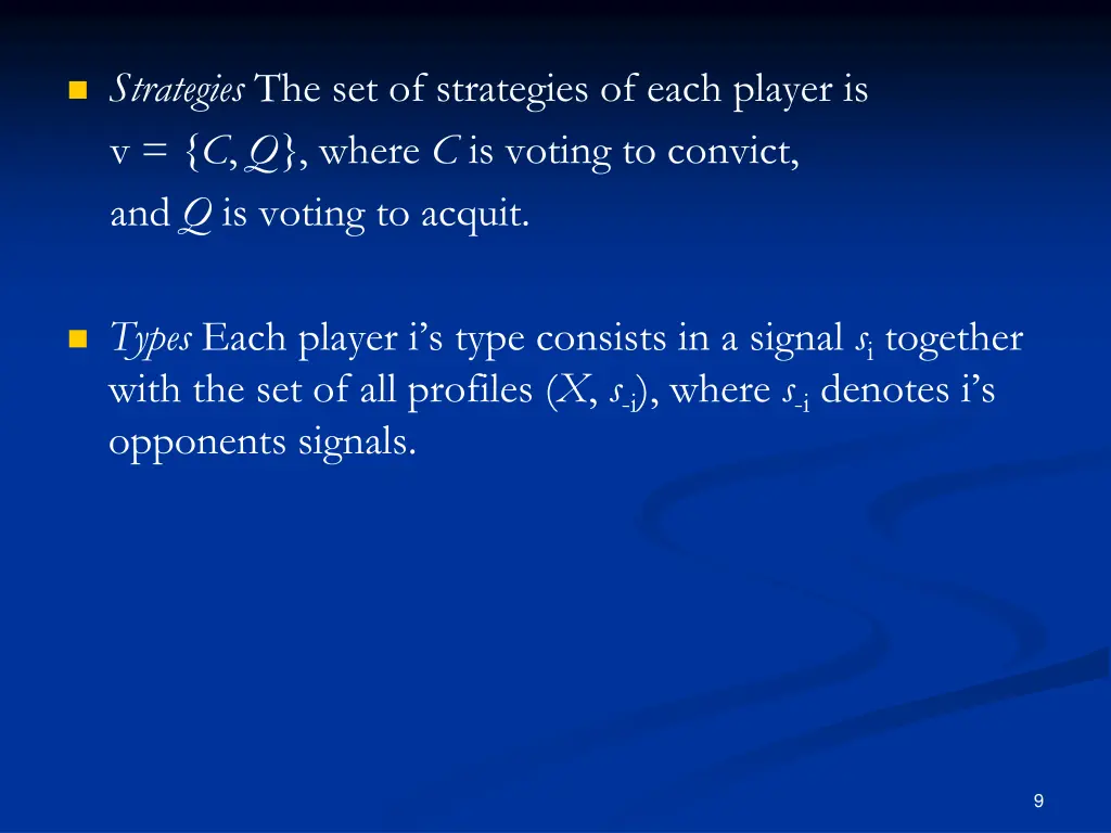 strategies the set of strategies of each player