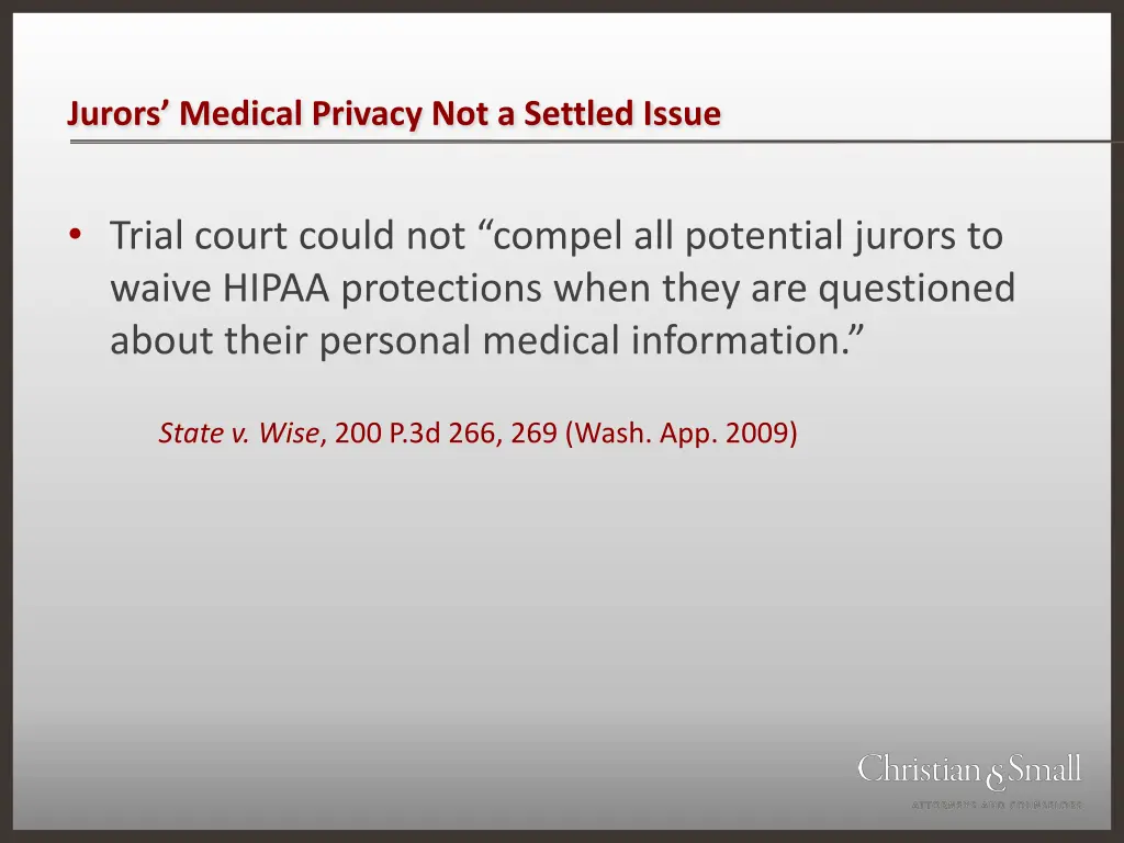 jurors medical privacy not a settled issue 1