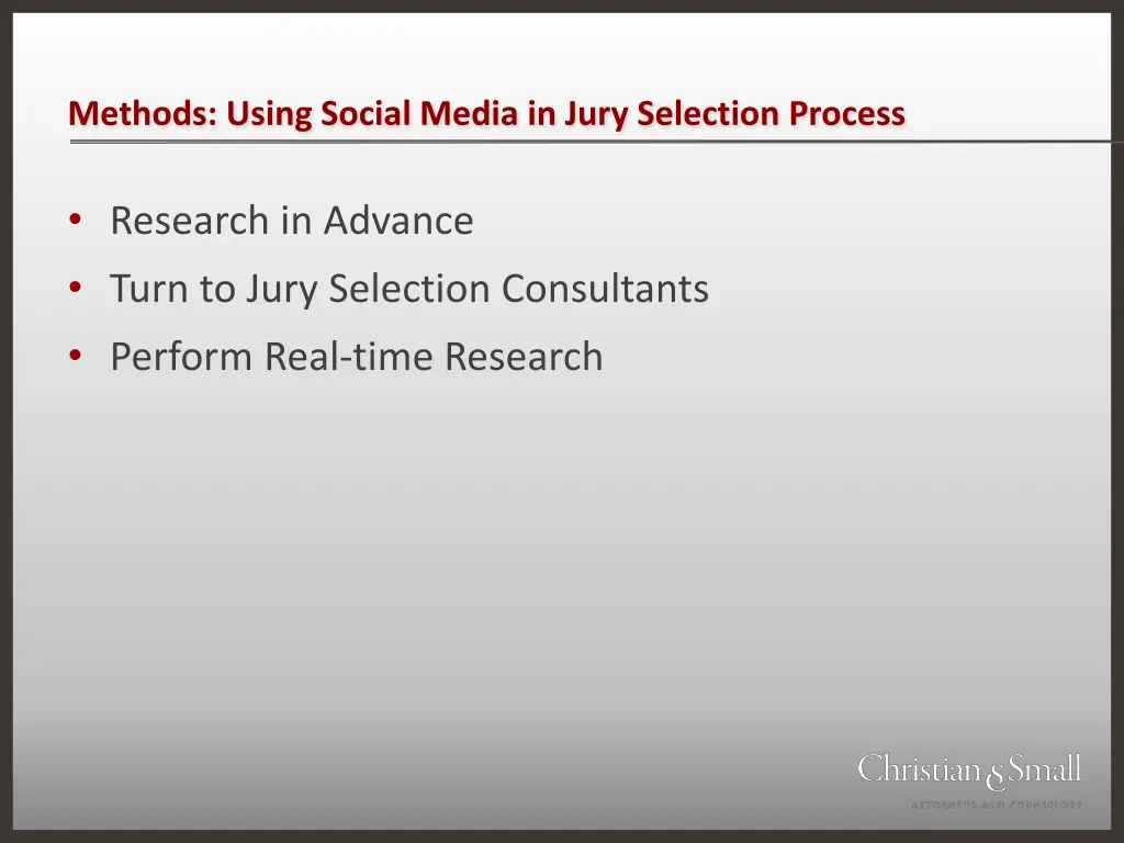 methods using social media in jury selection