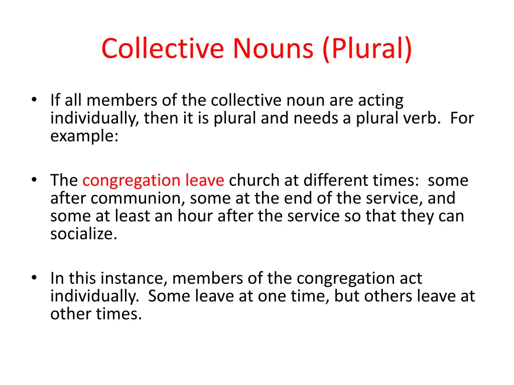 collective nouns plural