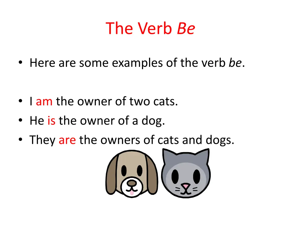 the verb be