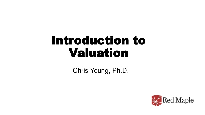 introduction to introduction to valuation