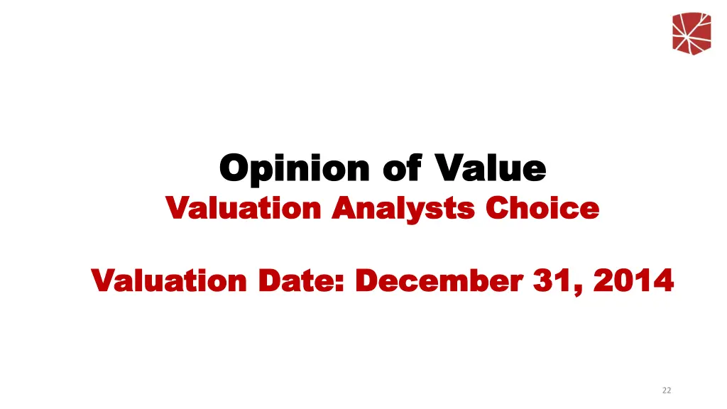 opinion of value opinion of value valuation