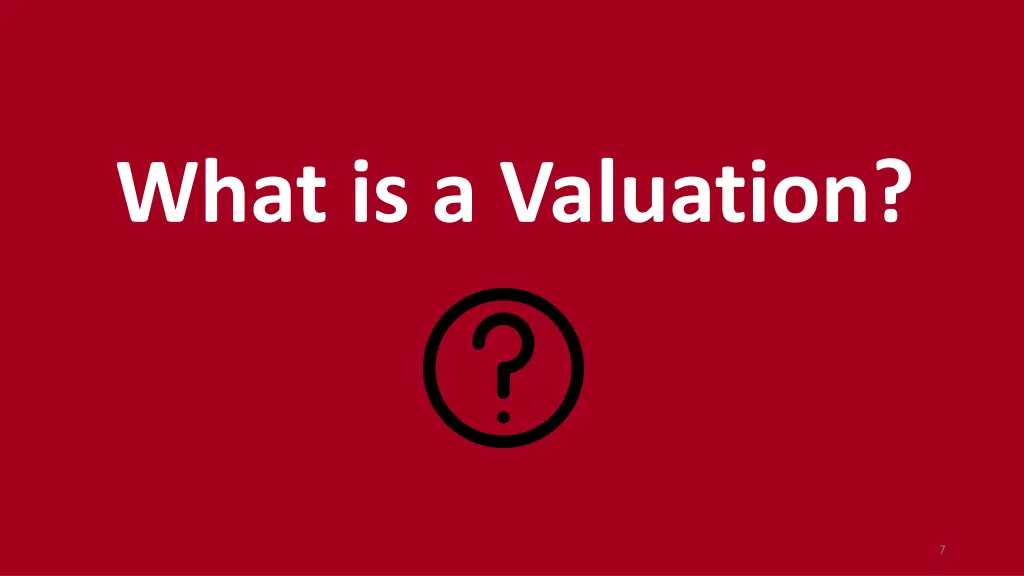 what is a valuation