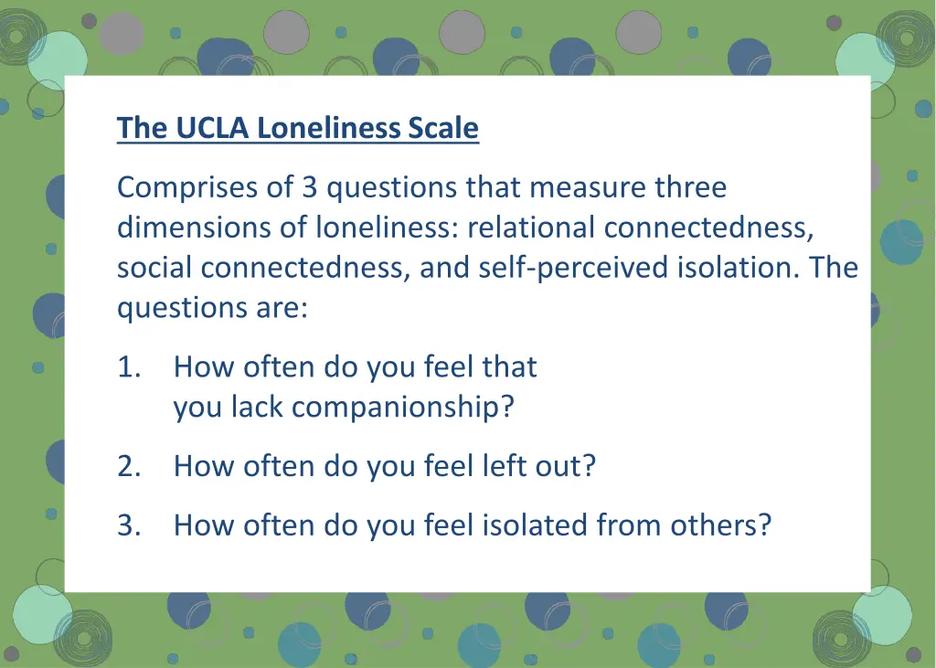 the ucla loneliness scale