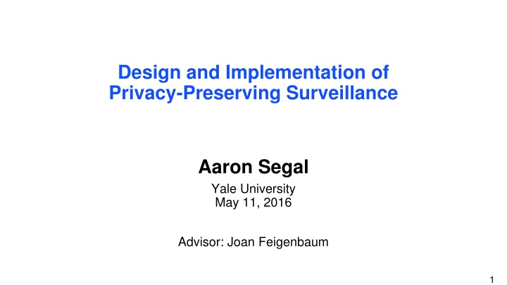 design and implementation of privacy preserving