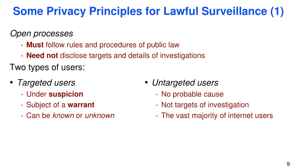 some privacy principles for lawful surveillance 1