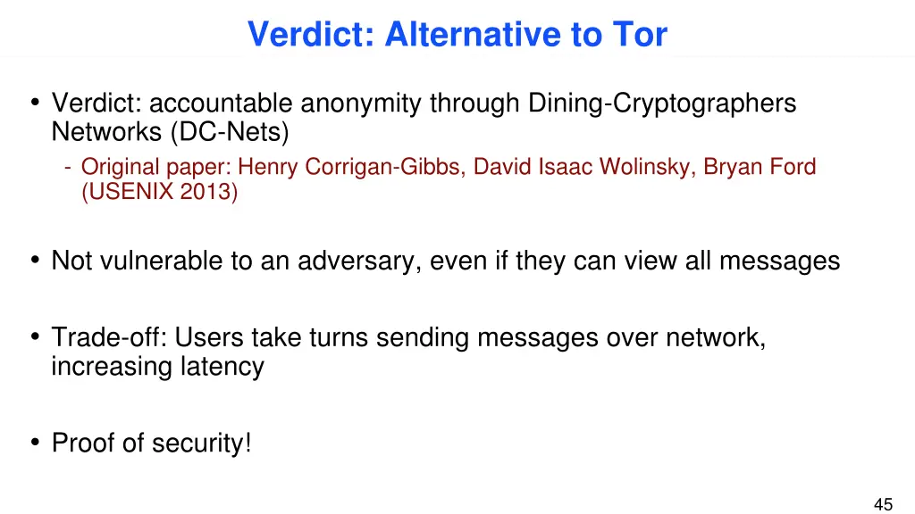 verdict alternative to tor