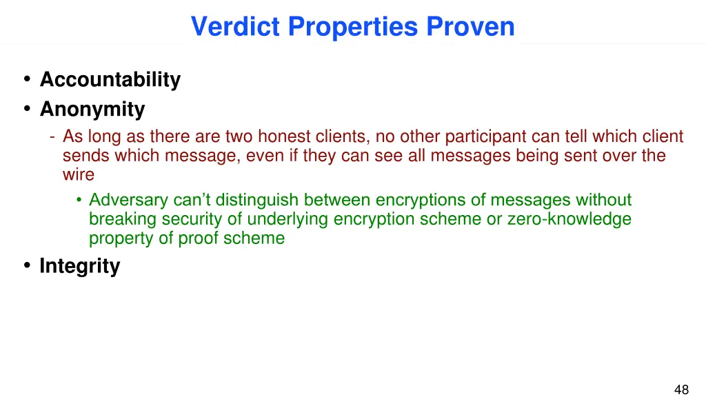 verdict properties proven 1