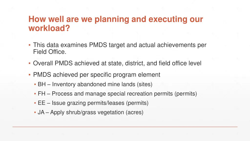 how well are we planning and executing