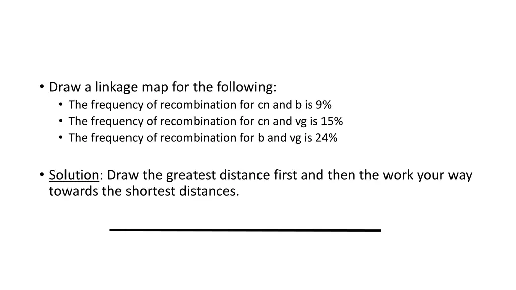 draw a linkage map for the following