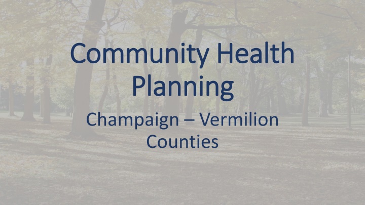 community health community health planning