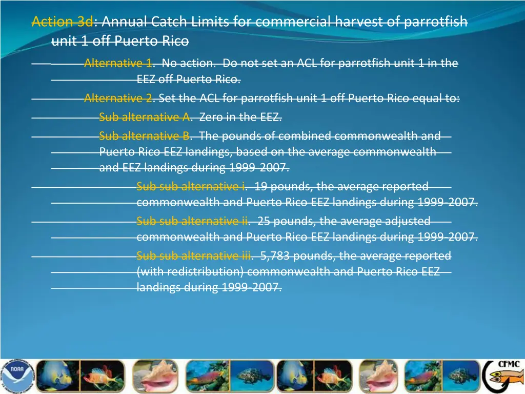 action 3d annual catch limits for commercial