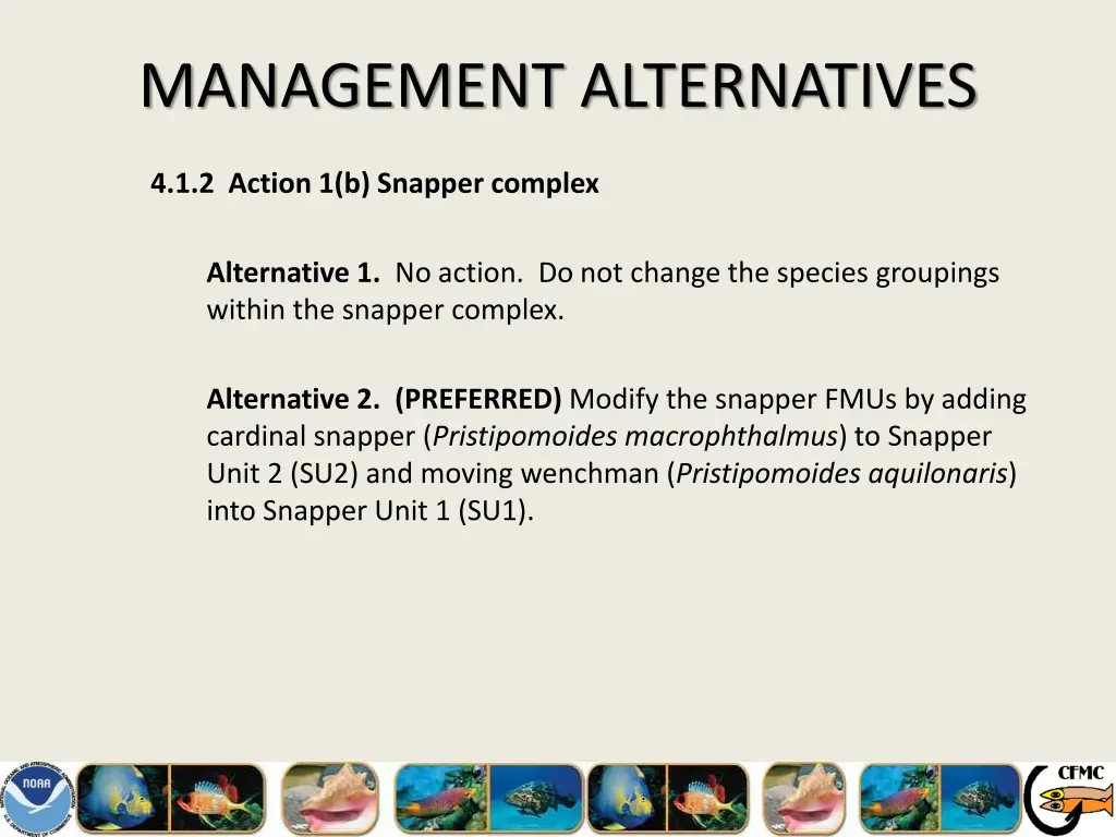 management alternatives 1