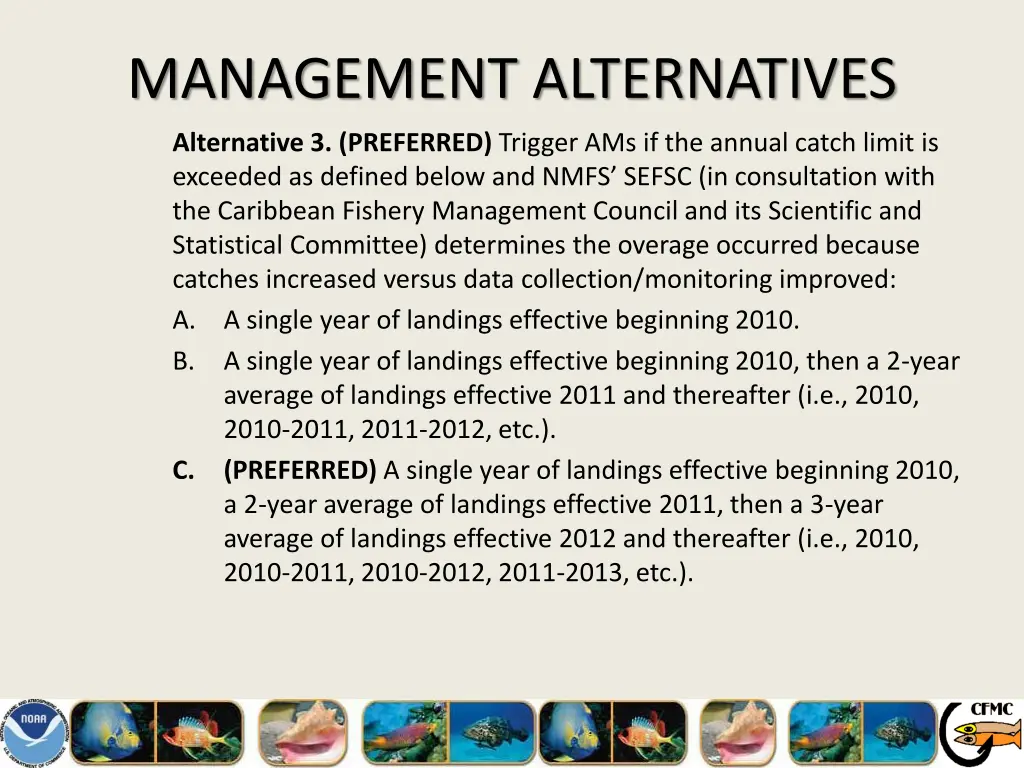 management alternatives 19