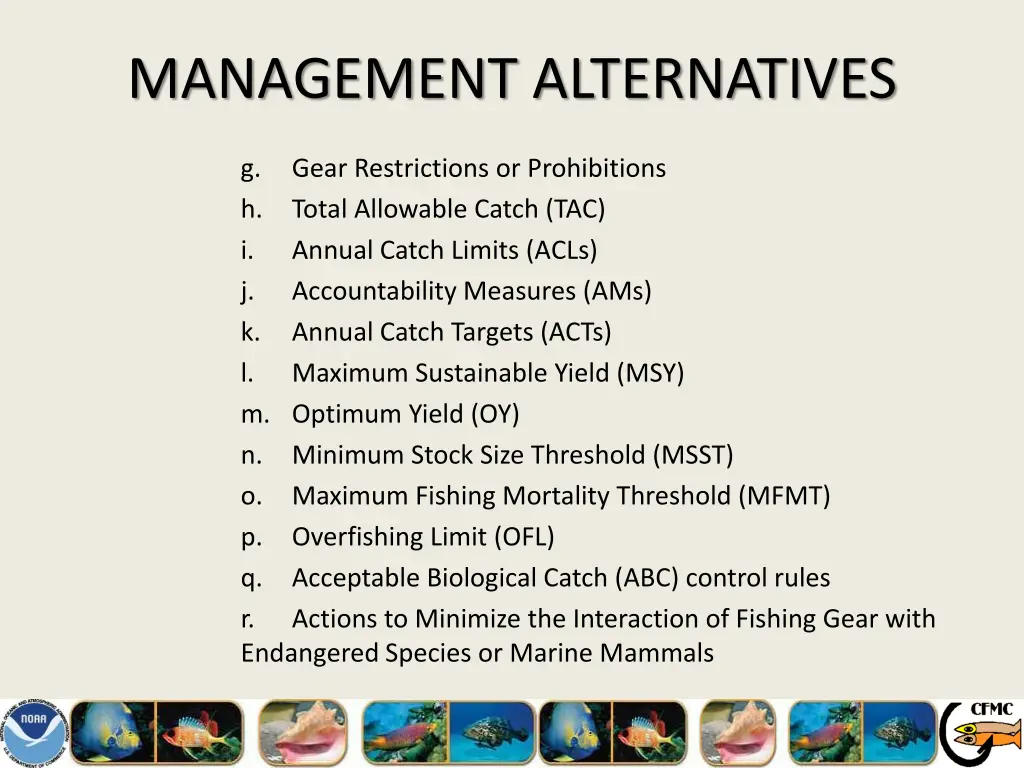 management alternatives 26