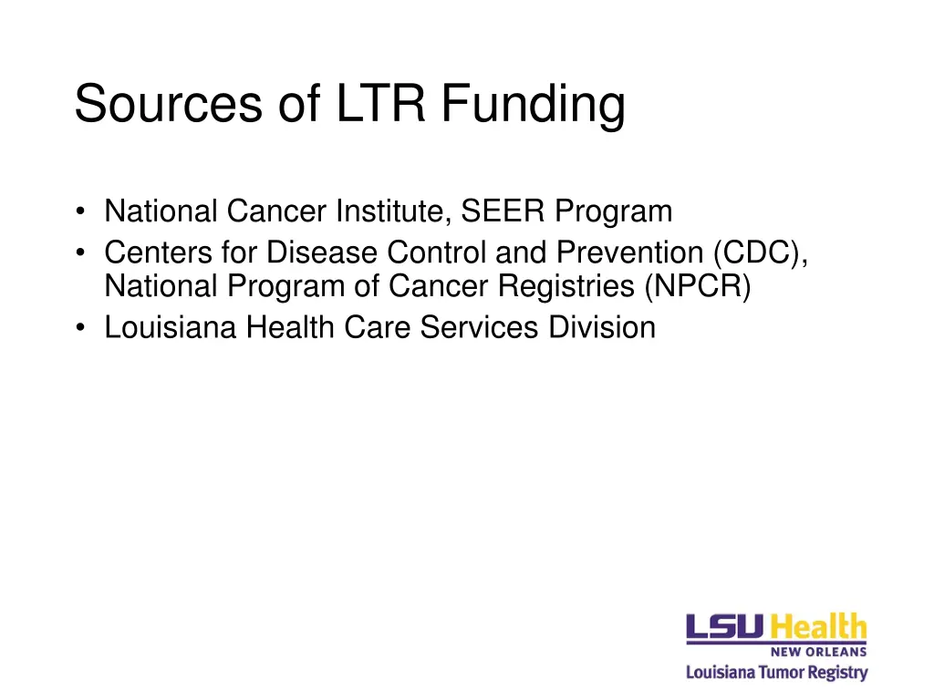 sources of ltr funding