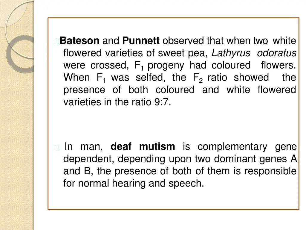 bateson and punnett observed that when two white