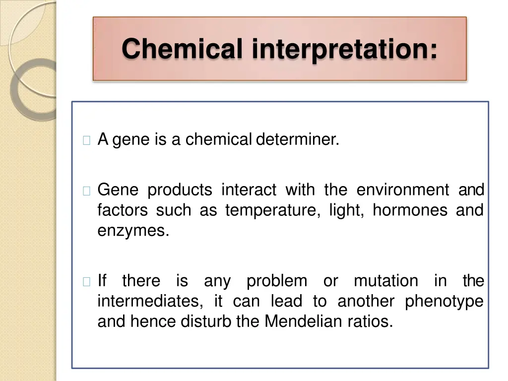 chemical interpretation