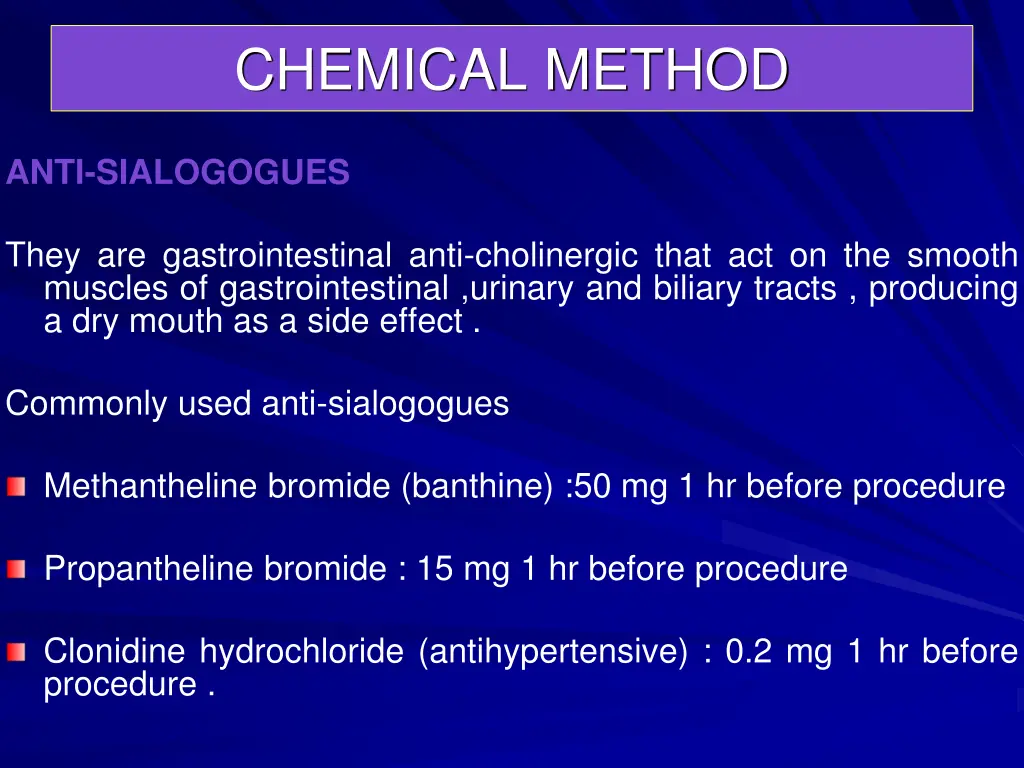 chemical method