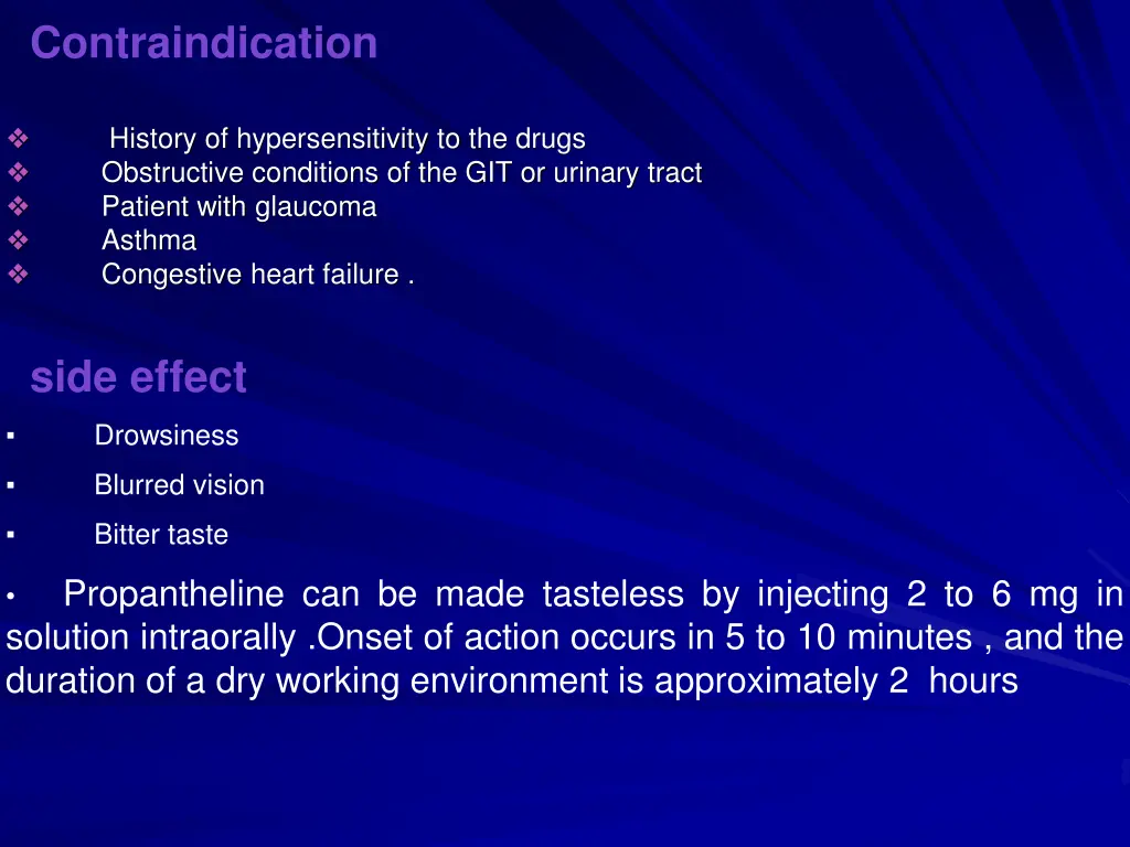 contraindication