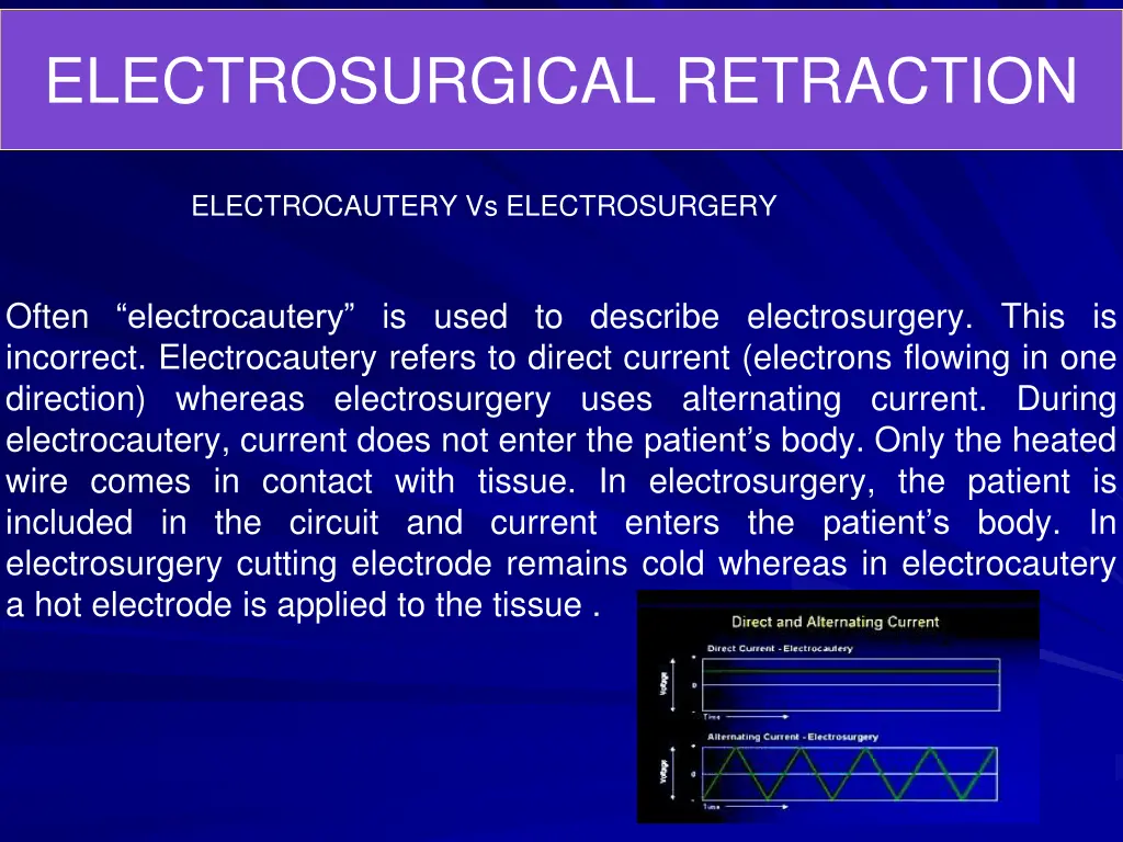 electrosurgical retraction